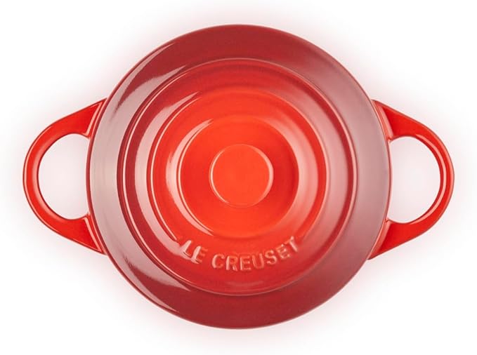 Le Creuset Stoneware Mini Round Cocotte, 8 oz., Cerise