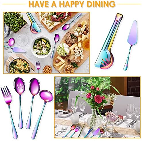 Patelai Serving Utensils Set, Rainbow, 10 Pieces