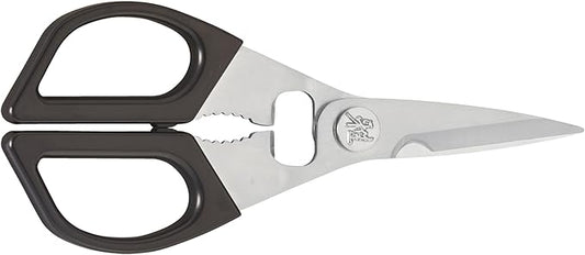 Miyabi Kitchen Shears, Precisely Sharpened Stainless Steel Blades, Long Lasting Sharpness, Smooth Cutting Accuracy, Handles Designed for Comfort, Screw Cap and Bottle Cap Opener, Made in Japan