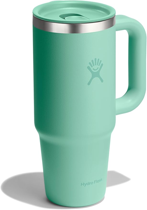 Hydro Flask Coffee Travel Tumbler Mug – Insulated Stainless Steel, Leak Resistant Hot & Iced Coffee Cup 24 Oz Mermaid Green