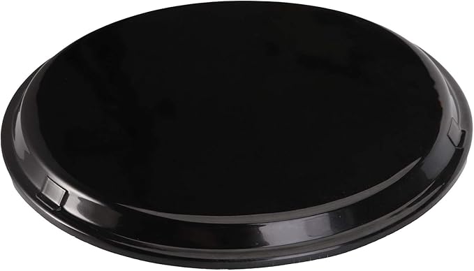 TOPZEA 3 Pack Restaurant Serving Trays, 11 Inch Fiberglass Black Round Tray Non Slip Food Service Platters Cocktail Beverage Server Tray for Restaurant, Bar, Buffet, Coffee Station, Catering Party