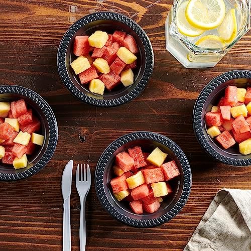 PLASTICPRO 800 PCS Black Plastic Bowls Light Weight 12 oz Plastic Soup Bowls Black Salad Plates Disposable for Party and Wedding