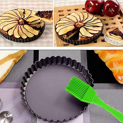 DATANYA Mini Tart Pans 5 Inch w/Removable Bottom 6Pack Quiche Pans