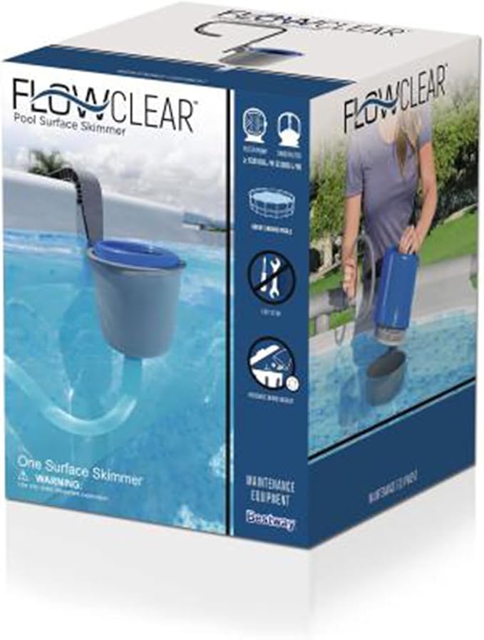 Bestway 2 Pack FlowClear Pool Surface Skimmer, Wall Mounted Above Ground Automatic Water Cleaner with 530 Gallon and Above Filter Pumps