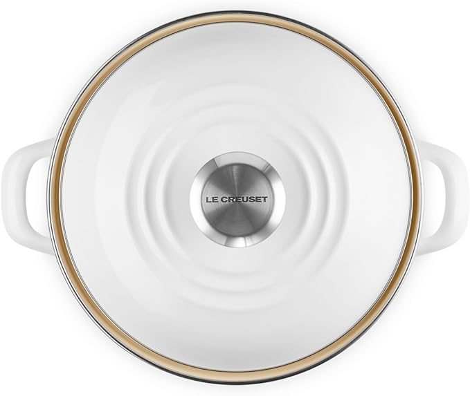 Le Creuset Enamel on Steel Traditional Petite Stockpot, 3.8qt., White