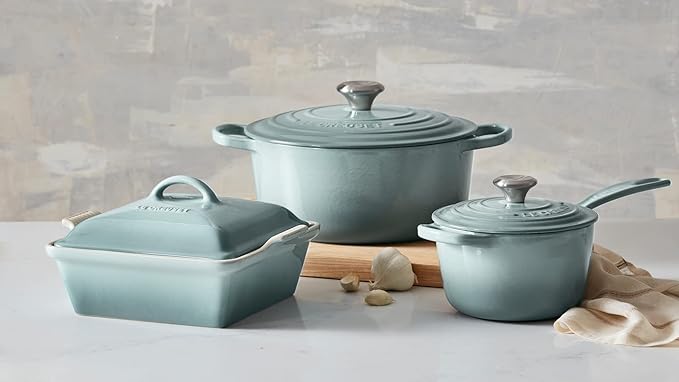 Le Creuset Enameled Cast Iron Signature Saucepan, 1.75 qt., Sea Salt