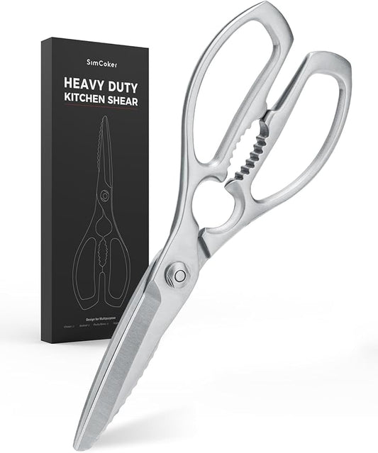 Kitchen Scissors, Forged Stainless Steel Heavy Duty Kitchen Shears, Dishwasher Safe Cooking Scissors for Meat, Poultry & Vegetables