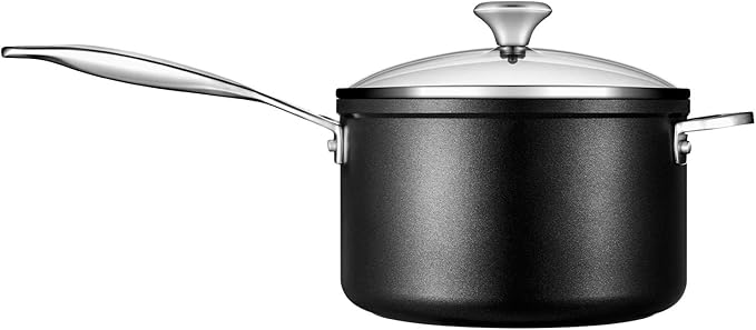 Le Creuset Toughened Nonstick PRO Saucepan With Glass Lid, 4 qt.
