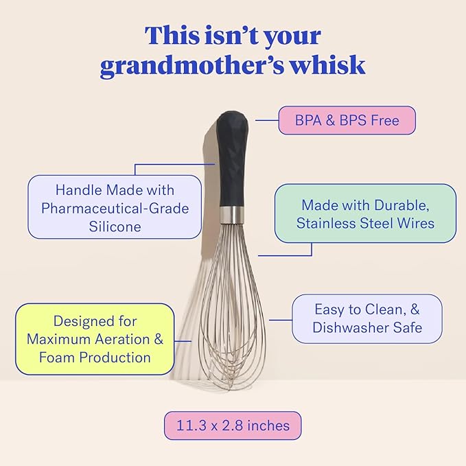 GIR: Get It Right Stainless Steel Whisk, 12 Wire Balloon Whisk for Mixing, Stirring, Beating & Blending – Durable Whisker Tool, 11IN - Red