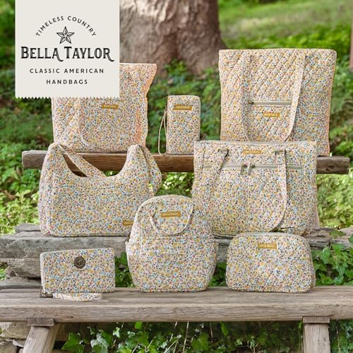 Bella Taylor Lunch Tote, Quilted Lunch Bag, Prairie Meadow