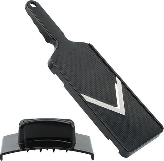 Mandoline Slicer for Kitchen, Multifunctional Handheld Potato Cucumber Slicer, Vegetable Mandoline Slicer with Hand Holder Cabbage Shredder Food Slicer for Potatoes, Onion(black)