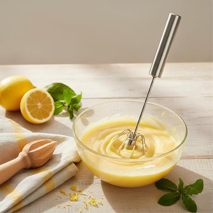 Mrs. Anderson’s Baking Rotary Whisk Hand Blender, Stainless Steel, 10.25-inches
