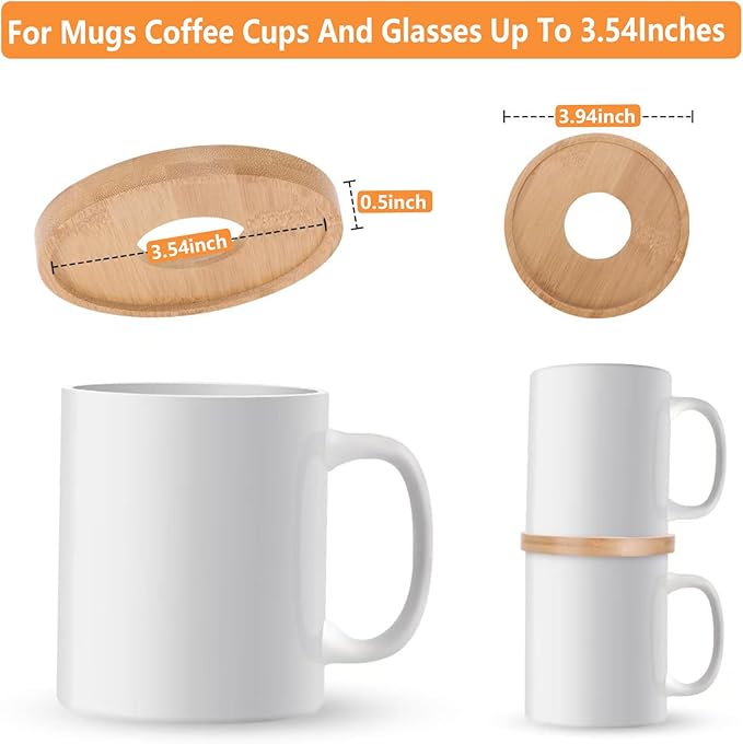Coffee Cup Holder, 6-Pack Mug Stacker, Stackable Tea and Coffee Cup Gadgets for Cabinet and Pantry Organization, Space Saving 3.94in