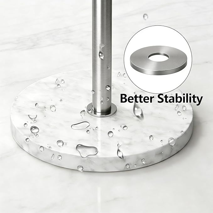 Marble Mug Holder Tree, 8 Hooks Brushed Nickel Coffee Cups Stand, New Upgraded Stable Mug Stand for Kitchen Counter Cabinet Cafe