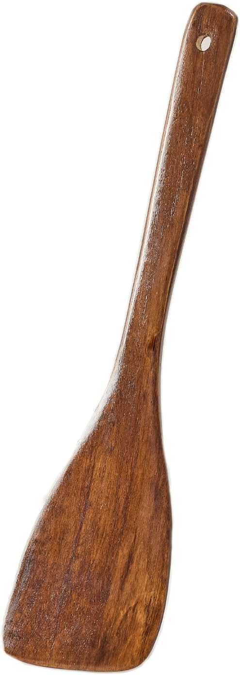 13Inch Wooden Angled Spatula Slanted Turner Long Handle Kitchen Cooking Utensil Handmade Wood Stir Fry Hot Pot Serving Tool