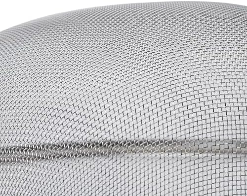 Winco Strainer with Single Fine Mesh, 8-Inch Diameter, Medium, Stainless Steel, Tan,Silver