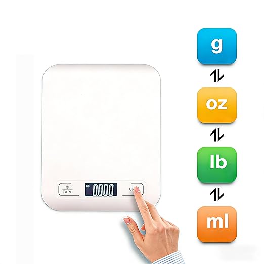 Digital Shipping Scale,Stainless Steel Panel, Accurate Portable Postal Scale for Packages, Small Business,Kitchen, Food, Handmade, Liquids, and Boutique (Red Battery(10kg/1g))