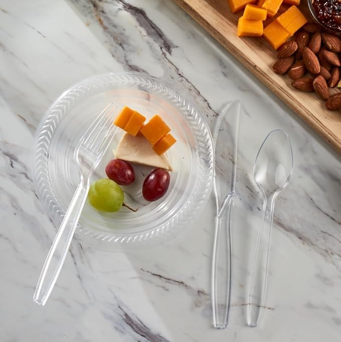 PLASTICPRO 80 Pack Clear Plastic Soup Bowls 12 oz Bulk Pack Durable Disposable Plastic Bowls for Parties Events BBQ