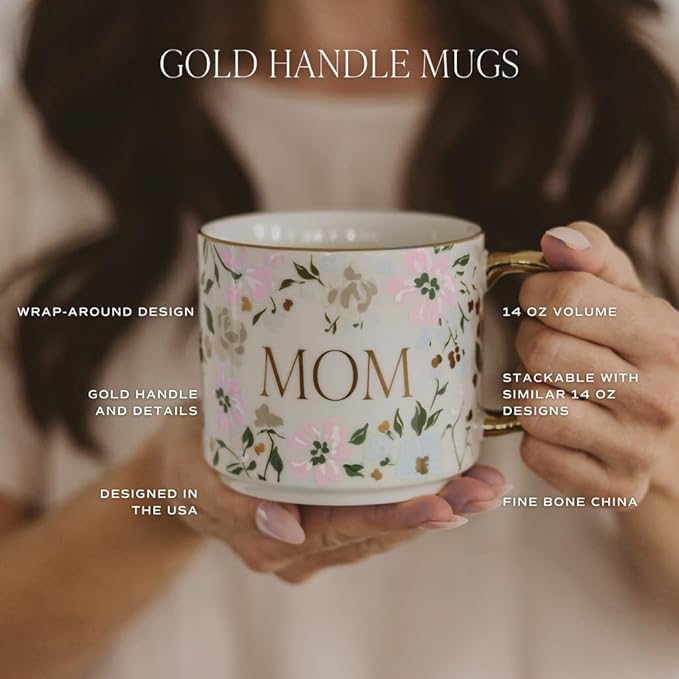 Sweet Water Decor In My Engaged Era Mug, 14oz Fine Bone China Cup for Tea & Coffee, Gold Handle & Rim, Engagement Gift for Fiancee & Bride-to-be, Bridal Shower Decoration and Gift for Future Wife