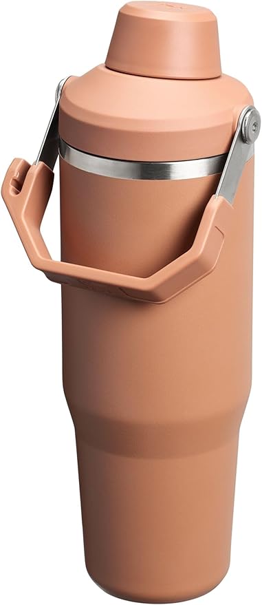 Stanley IceFlow 2.0 Fast Flow Tumbler with Handle 30 oz | Twist On Angled Spout Lid | Leakproof Water Bottle | Insulated Stainless Steel | BPA-Free | Toast
