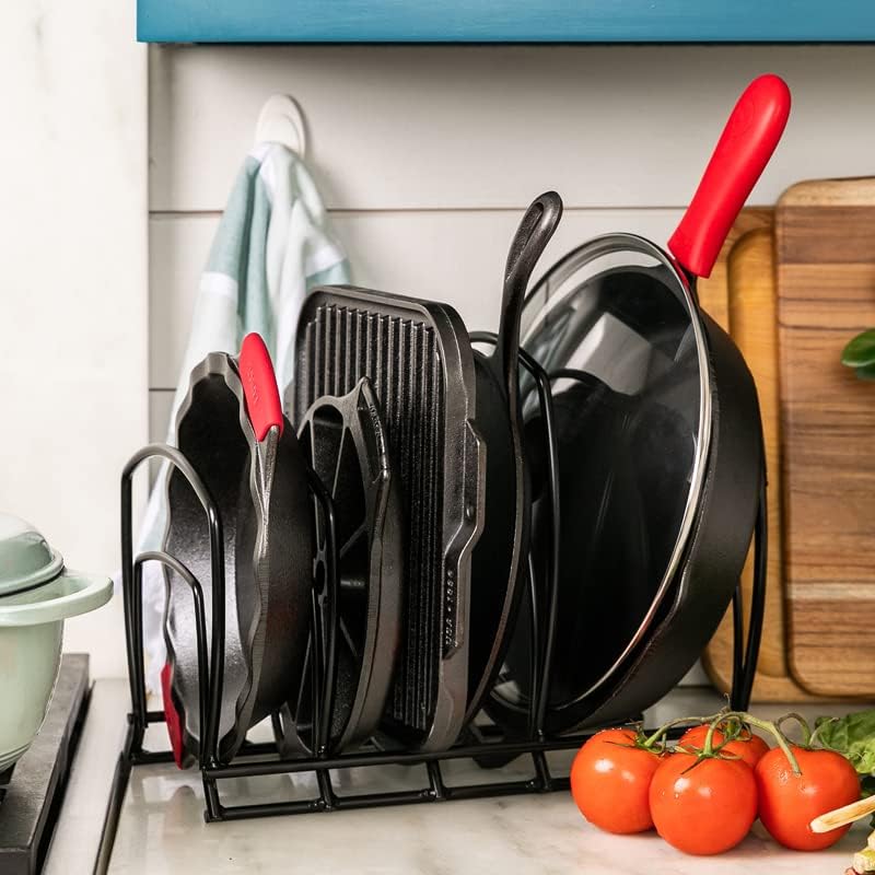 Lodge Cookware Organizer 5-Tier Storage Rack, Matte Black