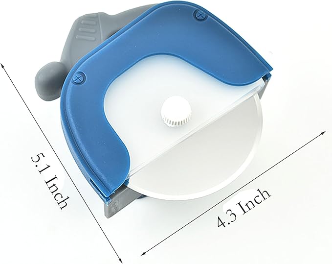 Wheel Pizza Cutter, 5 Inch Stainless Steel Round Pizza Knife Sharp Blade with Rubber Handle for Pizza Cutting (1)
