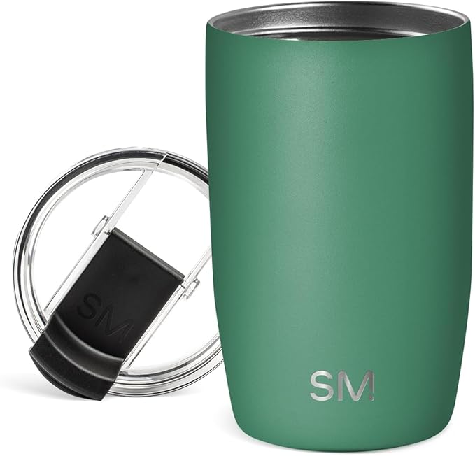Simple Modern Voyager Tumbler with Flip Lid | Travel Coffee Mug | Insulated Stainless Steel Cold Brew Iced or Hot Coffee Cup | Gifts for Women Men Her Him | 12oz, Basil