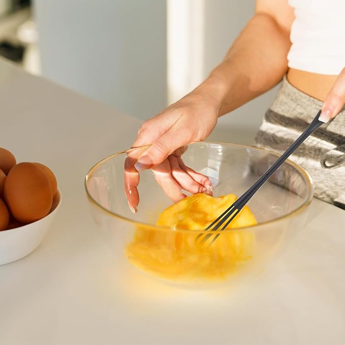 3 Pcs Tiny Whisk, Whisk Tool, Multifunctional Small Whisks for Cooking, Mini Whisk, Mini Small Wisk for Blending, Whisking, Beating Ingredients, Mixing Sauces