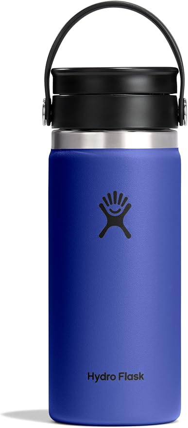 Hydro Flask Flex Sip Coffee Tumbler – Insulated Stainless Steel, Non Spill, Leak Proof Travel Coffee Cup 16 Oz Capri Blue