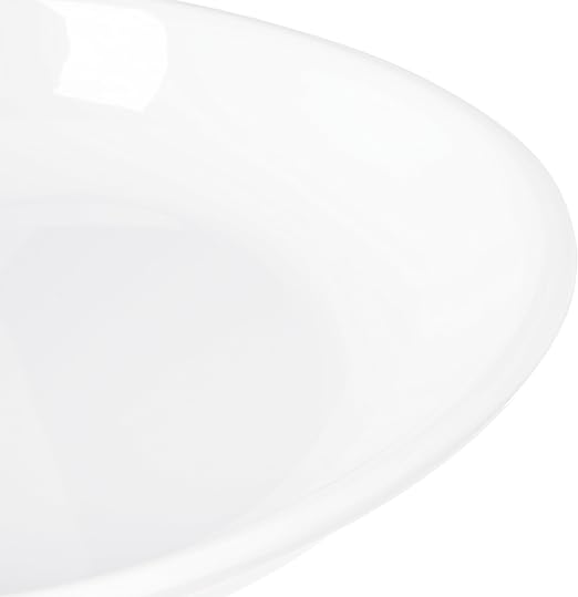 Carlisle FoodService Products Stadia Reusable Plastic Plate Pasta Plate for Home and Restaurant, Melamine, 11.5 Inches, White, (Pack of 12)