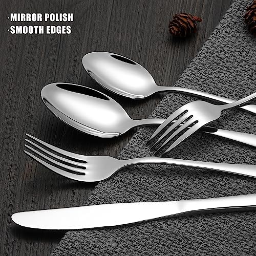 Compralo Silverware Set for 12, Stainless Steel 60 Piece Flatware Set