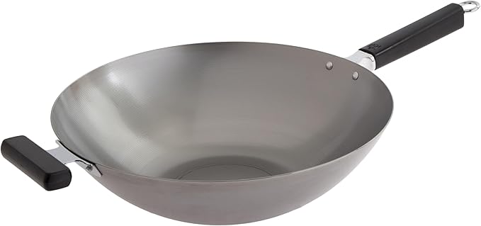 JOYCE CHEN Professional Series 14-Inch Carbon Steel Wok with Phenolic Handles