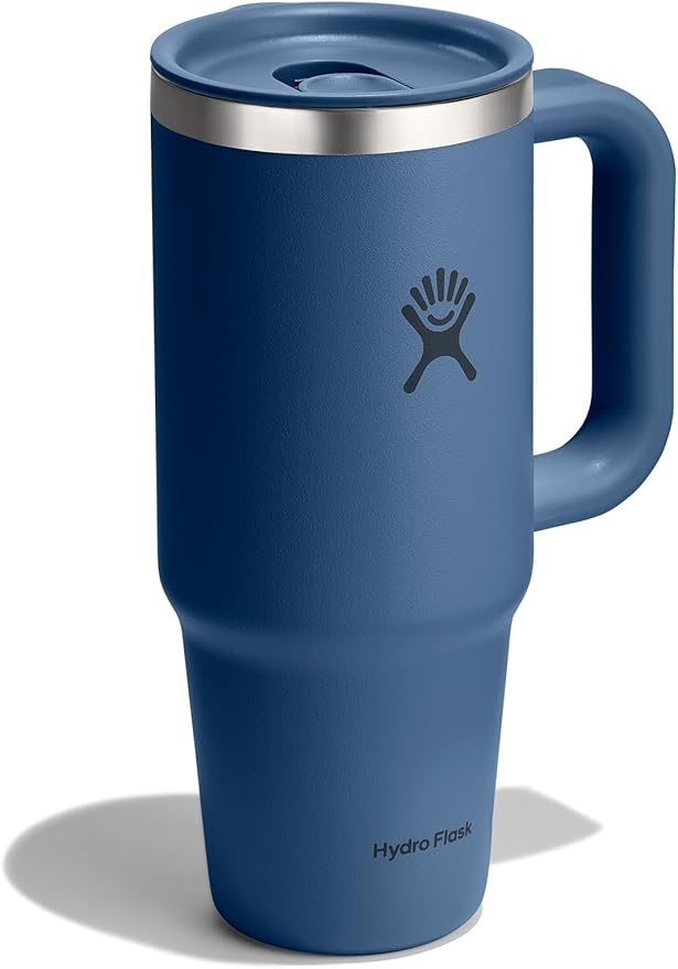 Hydro Flask Coffee Travel Tumbler Mug – Insulated Stainless Steel, Leak Resistant Hot & Iced Coffee Cup 24 Oz Harbor Blue
