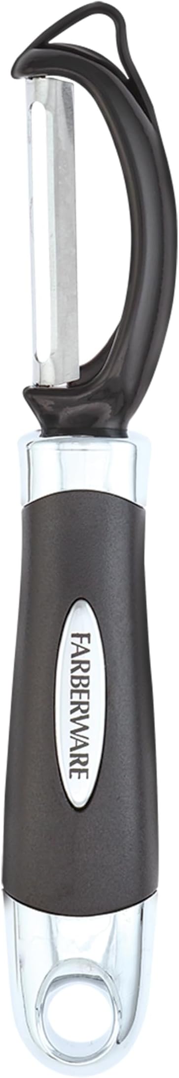 Farberware Pro2 Vegetable Peeler, Euro Peeler with Razor-Sharp Stainless Steel Blade, Swivel Peeler for Potatoes, Fruits, and Vegetables, Built-In Bud Remover, Dishwasher Safe