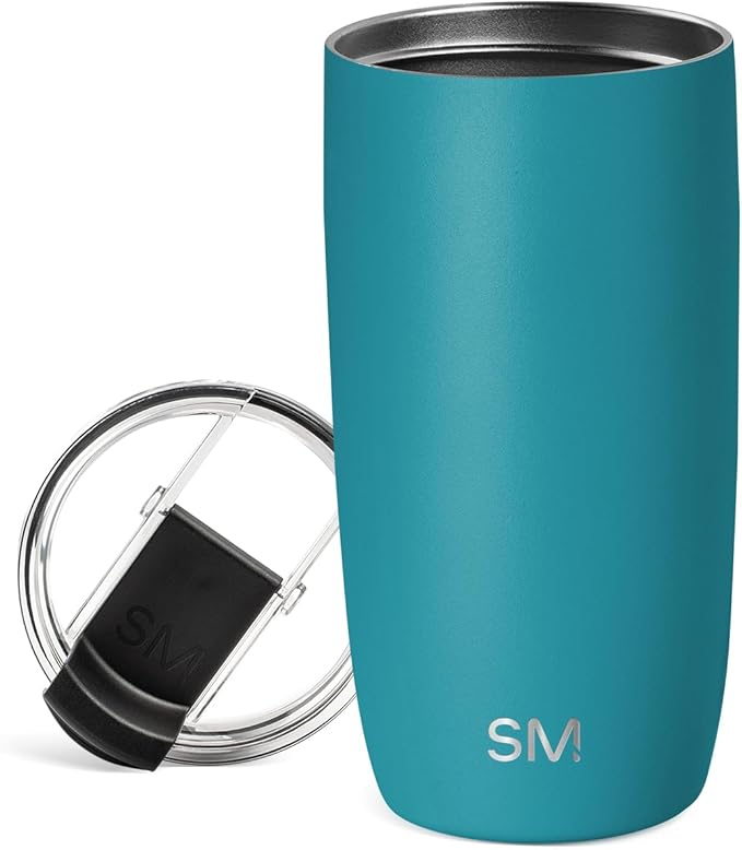 Simple Modern Voyager Tumbler with Flip Lid | Travel Coffee Mug | Insulated Stainless Steel Cold Brew Iced or Hot Coffee Cup | Gifts for Women Men Her Him | 16oz, Maui