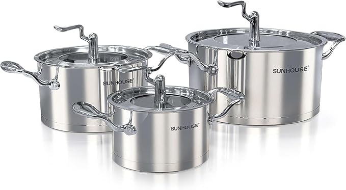 Sunhouse Stockpot (COOKWARE SET, 2-Quart, 3.5-Quart, 7-Quart)