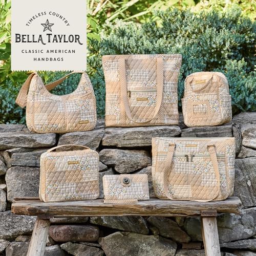 Bella Taylor Lunch Tote, Quilted Lunch Bag, Prairie Meadow Patch
