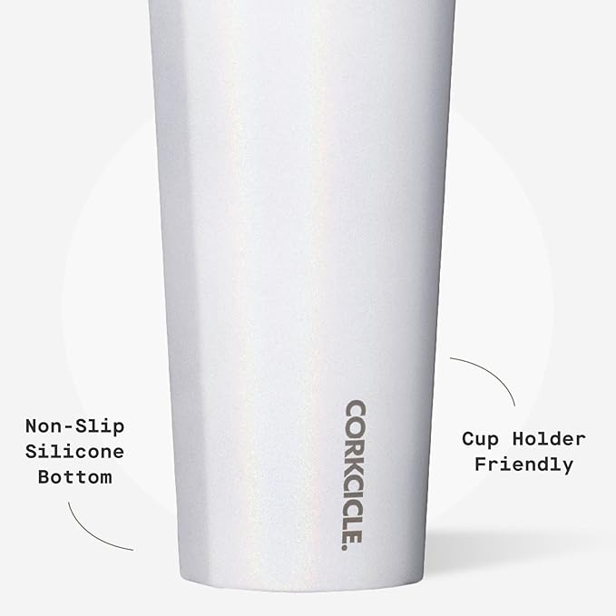 Corkcicle Cold Cup Insulated Tumbler with Straw - Keeps Drinks Cold for 12 Hours - Triple-Insulated Stainless Steel - Leak-Resistant Lid - Summer Drinkware Gift - 24 oz - Unicorn Magic