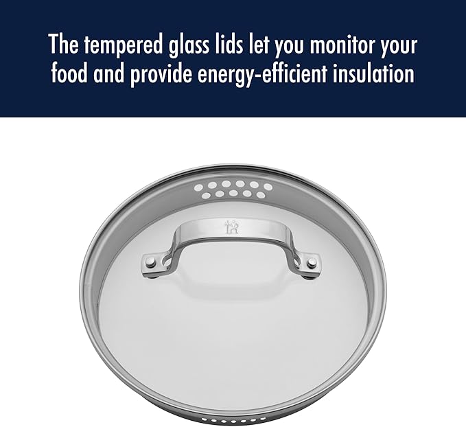 HENCKELS Clad H3 2-qt Saucepan, Induction Pan, Stainless Steel, Durable and Easy to clean