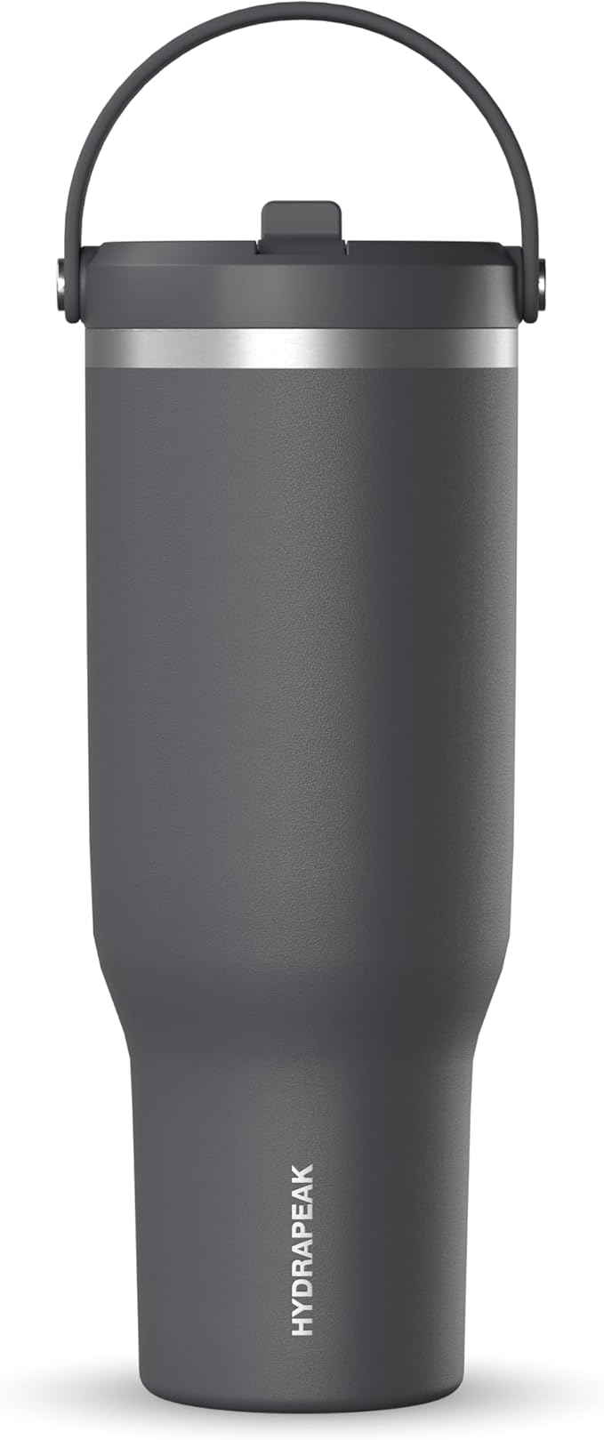 Hydrapeak Nomad 40 oz Tumbler with Handle and Straw Lid, Leakproof, Double Insulated, 40oz Cup Stainless Steel (Grey Matter)