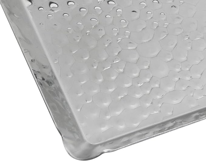 Antrader Silver Hammered Trays,Decorative Tray for Dresser,Kitchen,Countertop,2Pcs
