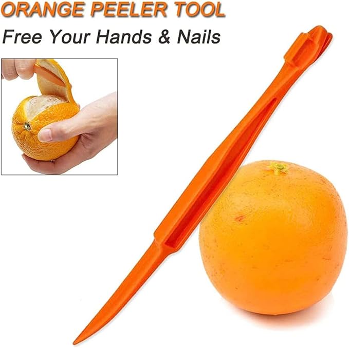 Orange Citrus Peelers, Cosmer Set of 6 Plastic Easy Slicer Cutter Peeler Remover Opener Kitchen Accessories Knife Cooking Tool Kitchen Gadgets (Set B)