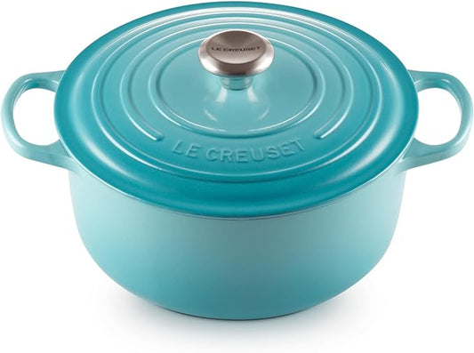 Le Creuset Enameled Cast Iron Signature Round Dutch Oven, 5.5 qt., Caribbean