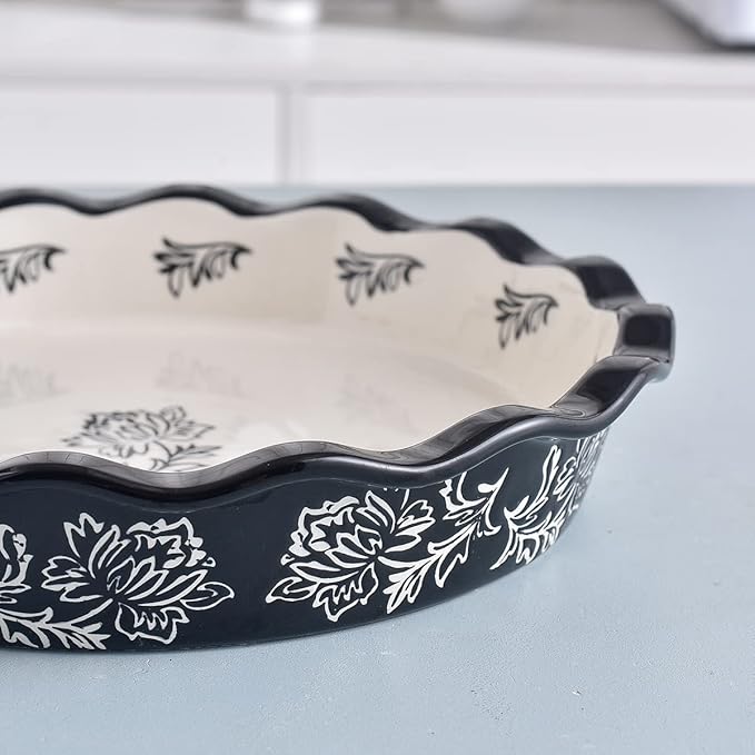 Wisenvoy Ceramic Pie Dish - Deep Dish Pie Plate Non-Stick Pans for Baking