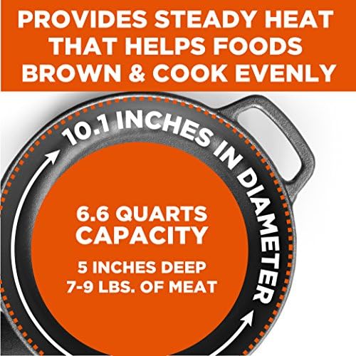 Commercial Chef 6.6-Qt. Dutch Oven, Pre-Seasoned Cast Iron, CHCI660