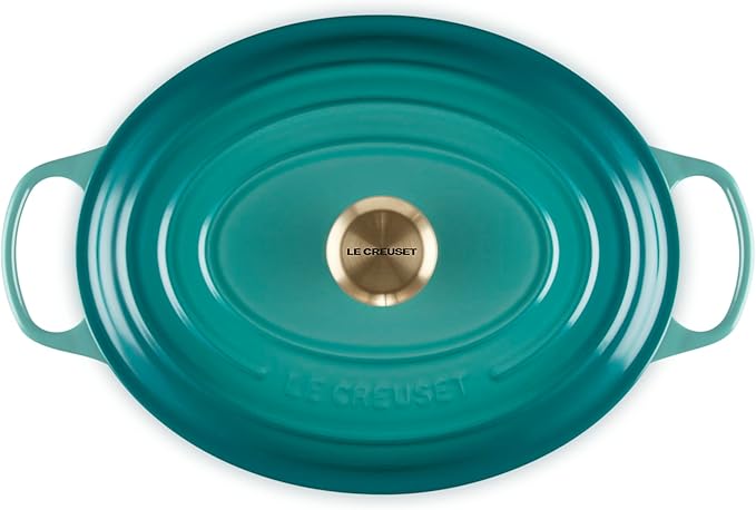 Le Creuset Enameled Cast Iron Signature Oval Dutch Oven, 6.75 qt., Riviera