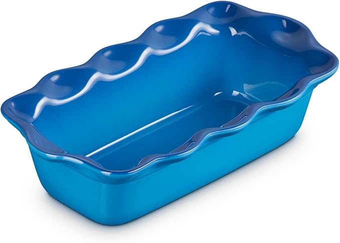 Le Creuset Stoneware Heritage Fluted Loaf Pan, 9", Marseille