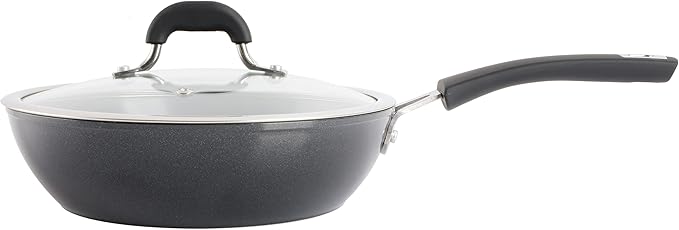 Kenmore Arlington 3.5 QT Aluminum Sauté Pan W/Lid - Black Diamond