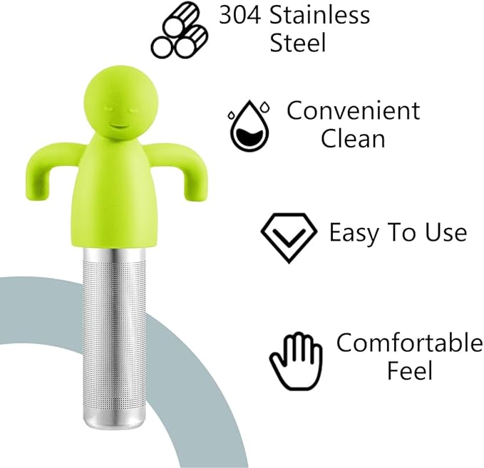 3 Pcs Tea Infuser for Loose Tea Cute Fine Mesh, Tea Strainer Stainless Steel Tea Filter Tea Steeper with Cute Design Tea Diffuser Steeper for Teacups Teapots