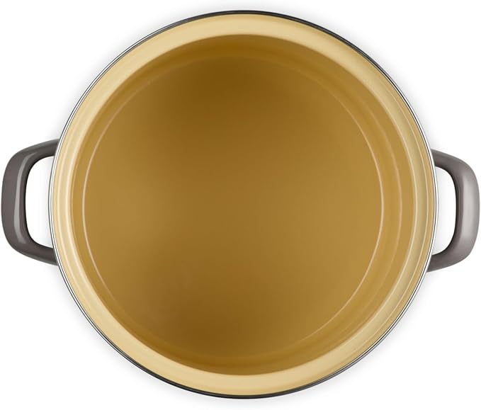 Le Creuset Enamel on Steel Traditional Stockpot, 8 qt., Oyster with Stainless Steel Knob